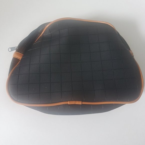 Vintage TED LAPIDUS Paris 3S Toiletry Cosmetic Bag Vinyl Faux Leather Taiwan - Picture 2 of 11